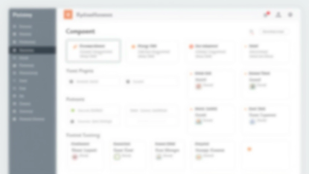 Pannello componenti Webflow che mostra una libreria di componenti riutilizzabili e le loro istanze nel progetto