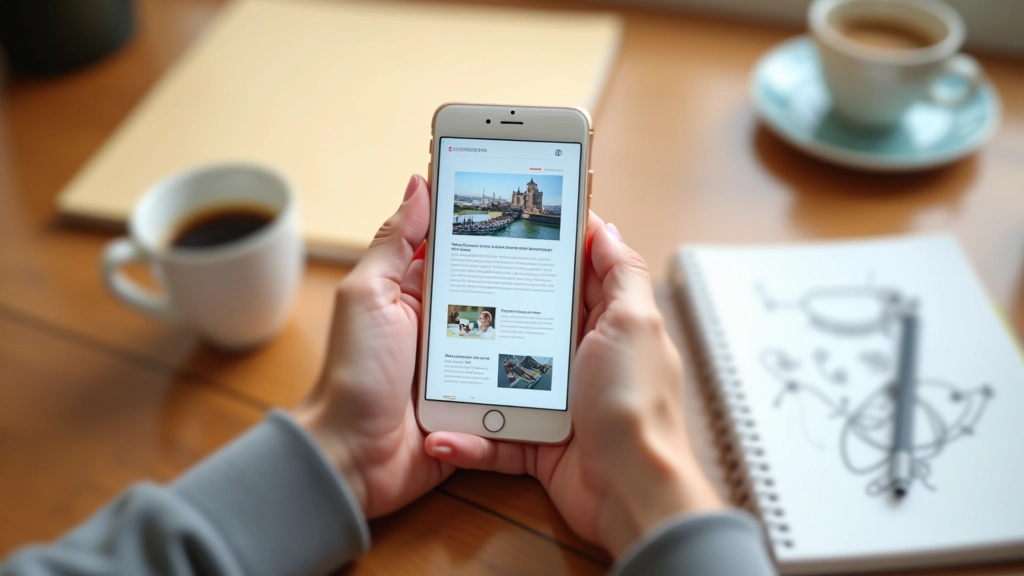 Mani che tengono uno smartphone con prototipo di app responsivo